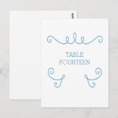 Carte postale Numéro de la table Whimsical (Devant / Derrière)