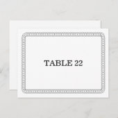 Carte postale Numéro de table arrondi entouré d'éb (Devant / Derrière)