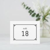 Carte postale Numéro de table chic Black Deco (Debout devant)