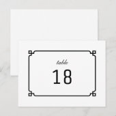 Carte postale Numéro de table chic Black Deco (Devant / Derrière)