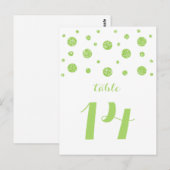 Carte postale Numéro de table Confetti Parties sci (Devant / Derrière)