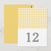 Carte postale Numéro de table de base jaune (Devant / Derrière)