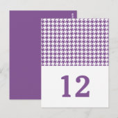 Carte postale Numéro de table de base pourpre (Devant / Derrière)
