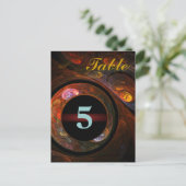 Carte postale Numéro de table de connexion fluide (Debout devant)