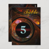 Carte postale Numéro de table de connexion fluide (Devant / Derrière)