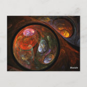 Carte postale Numéro de table de connexion fluide (Dos)