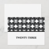 Carte postale Numéro de table de décoration modern (Devant / Derrière)