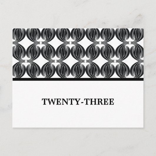 Carte postale Numéro de table de décoration modern (Devant)