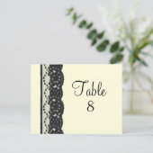 Carte postale Numéro de table de dentelle français (Debout devant)