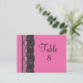 Carte postale Numéro de table de dentelle (fuchsia (Debout devant)