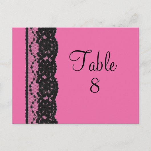 Carte postale Numéro de table de dentelle (fuchsia (Devant)
