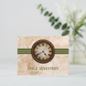 Carte postale Numéro de table de l'horloge antique (Debout devant)