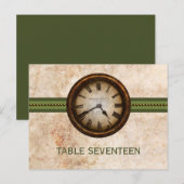 Carte postale Numéro de table de l'horloge antique (Devant / Derrière)