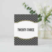 Carte postale Numéro de table de quatrefoil jaune  (Debout devant)