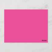 Carte postale Numéro de table de quatrefoil rose é (Dos)