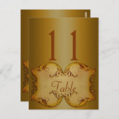 Carte postale Numéro de table de rouleaux de bronz (Devant / Derrière)