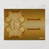 Carte postale Numéro de table de rouleaux de bronz (Dos)