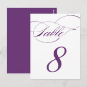 Carte postale Numéro de table de script élégant | (Devant / Derrière)