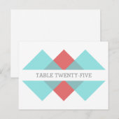 Carte postale Numéro de table de triage géométriqu (Devant / Derrière)