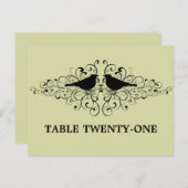 Carte postale Numéro de table des Inséparables de  (Devant / Derrière)