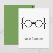 Carte postale Numéro de table des lunettes Geeky (Devant / Derrière)