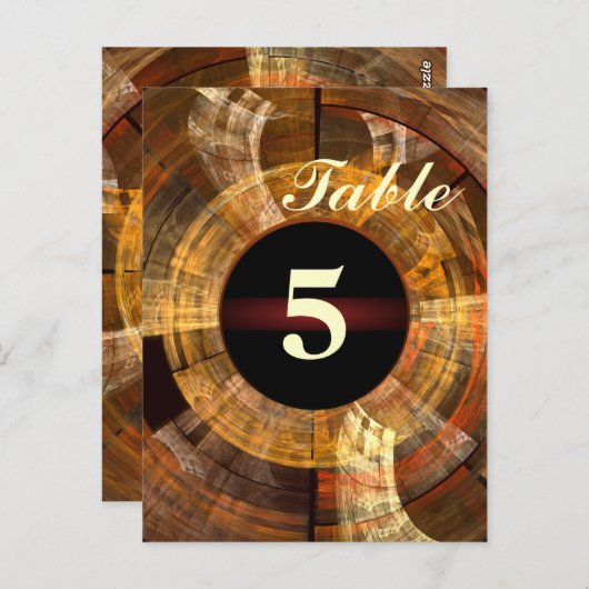 Carte postale Numéro de table d'intégrité (Devant / Derrière)