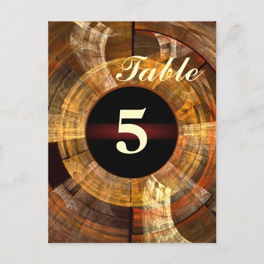 Carte postale Numéro de table d'intégrité (Devant)