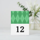 Carte postale Numéro de table du Jacquard vert (Debout devant)