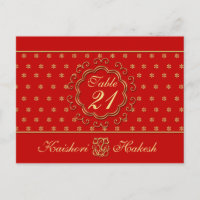 Carte postale Numéro de table du Mariage d'inspira