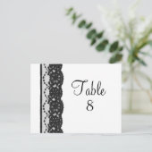 Carte postale Numéro de table en dentelle français (Debout devant)