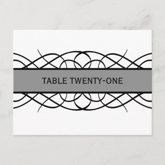 Carte postale Numéro de table Gray Déco Flourdissa (Devant)