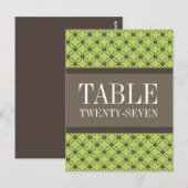 Carte postale Numéro de table Green Fancy (Devant / Derrière)