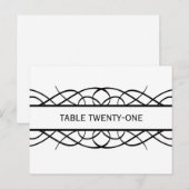 Carte postale Numéro de table ivoire déco (Devant / Derrière)