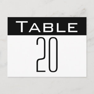 Carte postale Numéro de table minimal