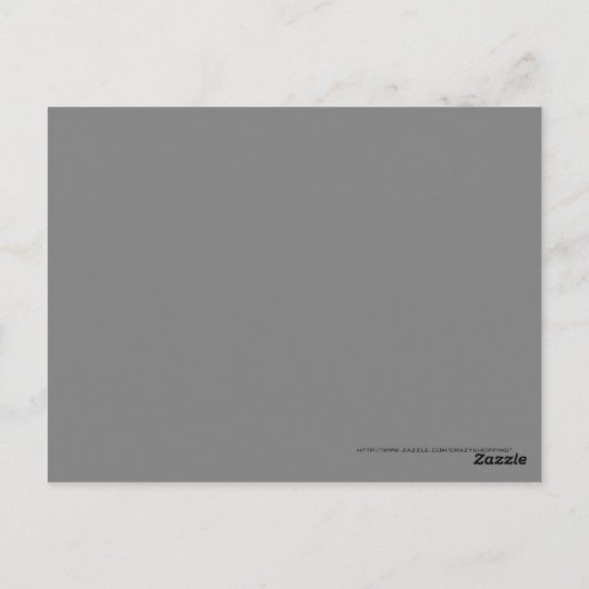 Carte postale Numéro de table minimal (Dos)