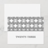 Carte postale Numéro de table moderne gris (Devant / Derrière)