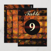 Carte postale Numéro de table murale (Devant / Derrière)