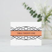 Carte postale Numéro de table Orange Deco Flourf (Debout devant)