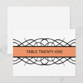 Carte postale Numéro de table Orange Deco Flourf (Devant / Derrière)