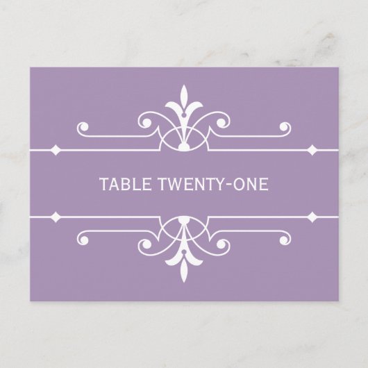 Carte postale Numéro de table ornementale Fancy Pu (Devant)