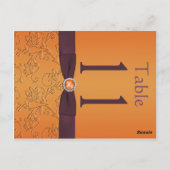 Carte postale Numéro de table Purple et Tangerine (Dos)