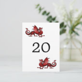 Carte postale Numéro de table Red Dragon (Debout devant)