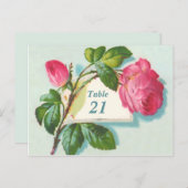 Carte postale Numéro de table vintage (Devant / Derrière)