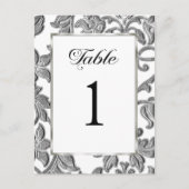 Carte Postale Numéro de tableau Argent bossé Damask (Devant)