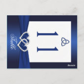 Carte Postale Numéro de tableau bleu et blanc de la Marine recto (Dos)