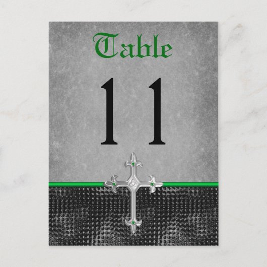 Carte postale Numéro de tableau croisé Emerald Cel (Devant)