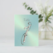 Carte Postale Numéro de tableau de la feuille verte de la menthe (Debout devant)