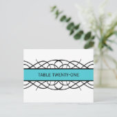 Carte postale Numéro de tableau de la table Aqua D (Debout devant)