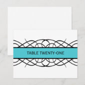 Carte postale Numéro de tableau de la table Aqua D (Devant / Derrière)