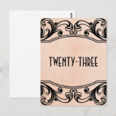 Carte postale Numéro de tableau de la table de poi (Devant / Derrière)